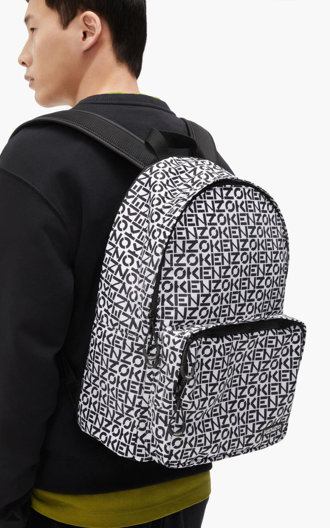 Kenzo Repeat Backpack White For Mens 9127VRIJB